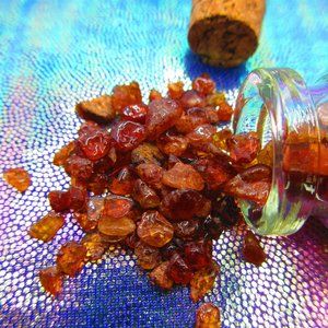 Hessonite Garnet Gemstone Chips In A Bottle Embellishments Natural Semi Precious